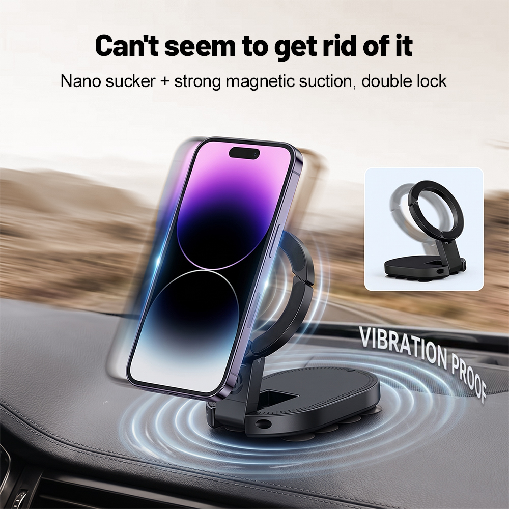 Metal Photo Panel - 360 ° Rotierbarer 3-in-1-Saugnapf-Magnet-Handyhalter, mehrfach verstellbarer,