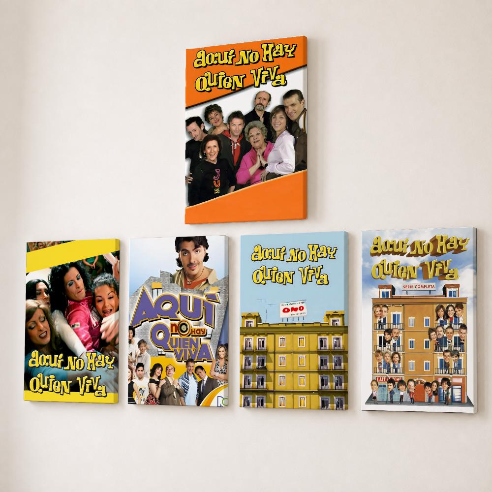 Canvas Wrap Ready - Klassisches TV-Poster „Hier lebt niemand“ HD-Leinwand-Wandkunst