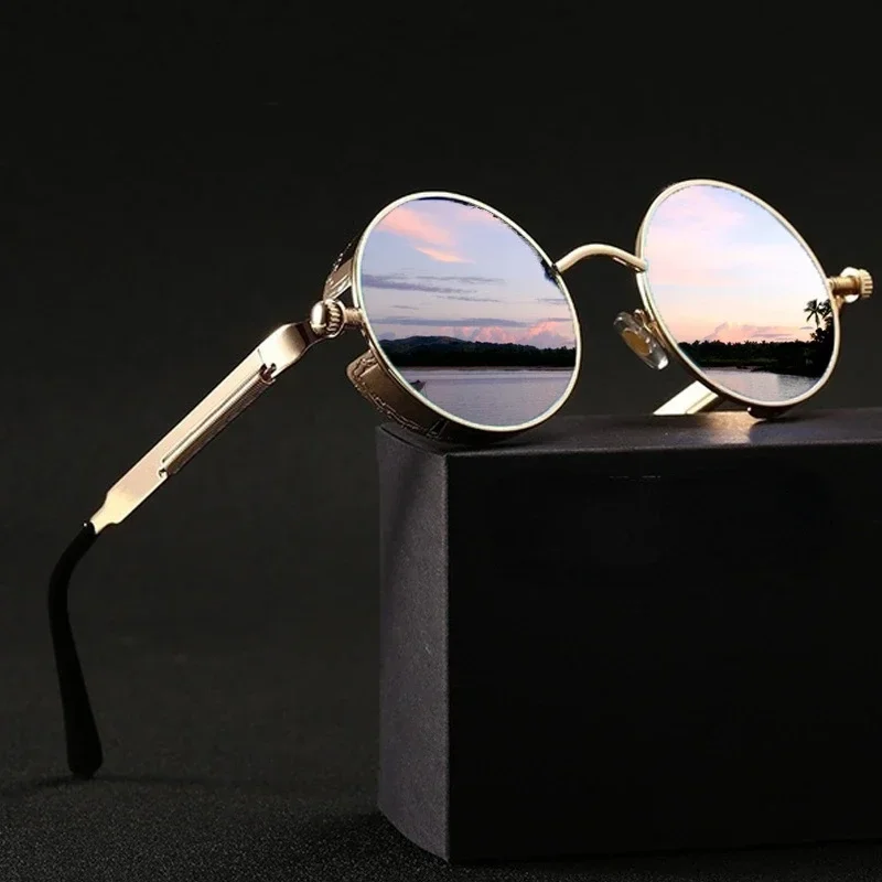 Metal Photo Panel - Klassische Steampunk-Sonnenbrille für Männer und Frauen,