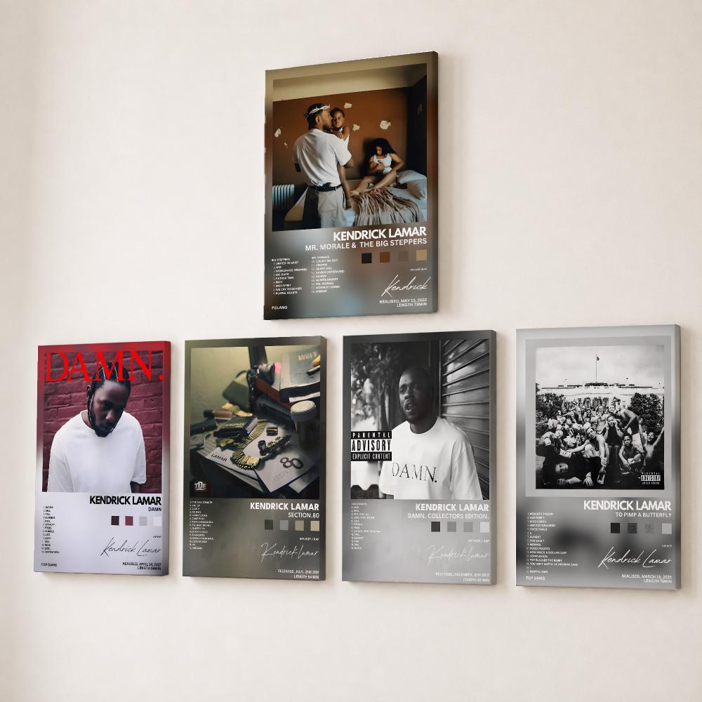 Canvas Wrap Ready - Rapper-Sänger K-Kendrick Lamar Gemälde Kalligraphie HD