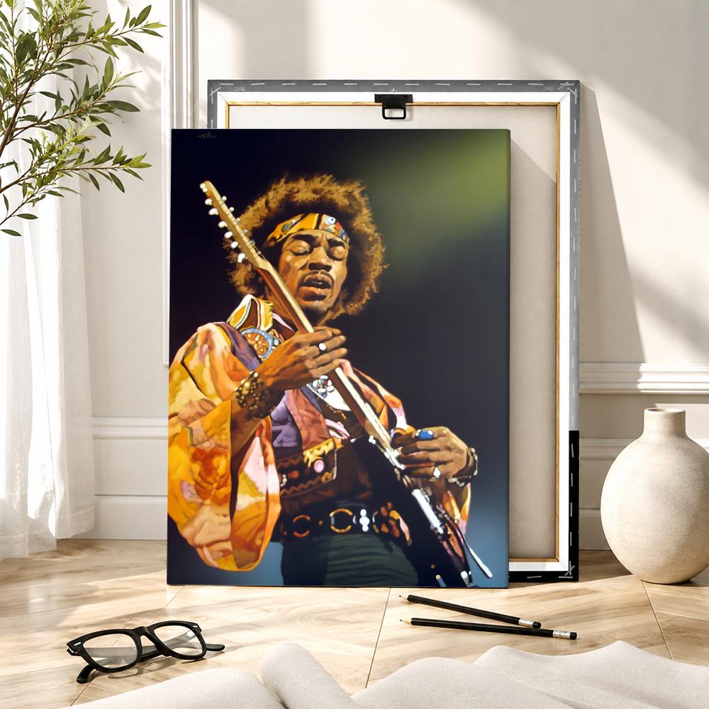 J-Jimi Hendrix Gemälde auf Kra – Canvas Wrap Ready Bewertung und Preis