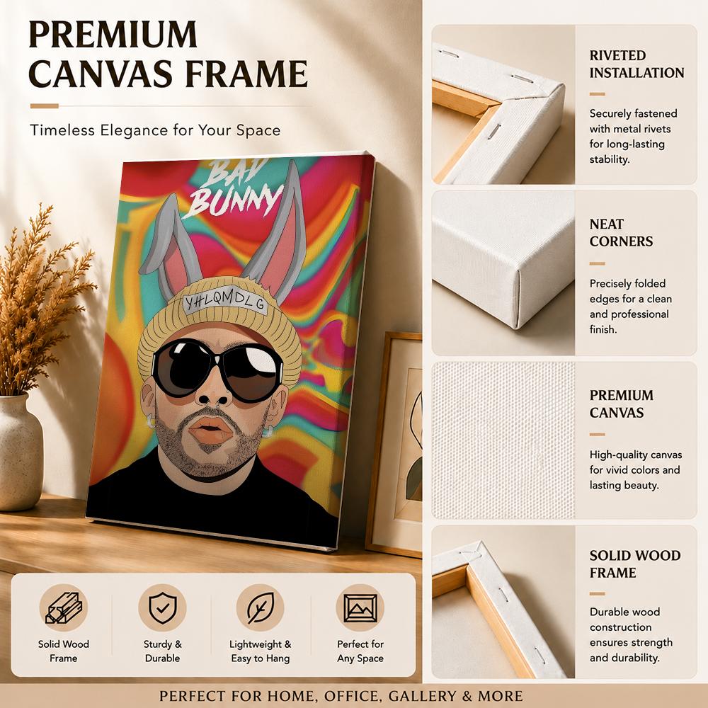 Rapper Sänger B-bad Bunny Gemä – Canvas Wrap Ready Bewertung und Preis